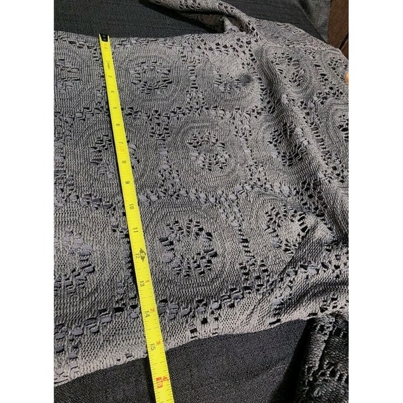 ADRIANA PAPELL Gray Embroidered Shift Dress Cutout Business Casual Lined Sz 4 - Picture 8 of 10